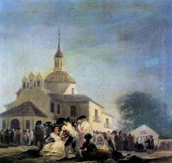 Francisco de goya y Lucientes Pilgrimage to the Church of San Isidro china oil painting image